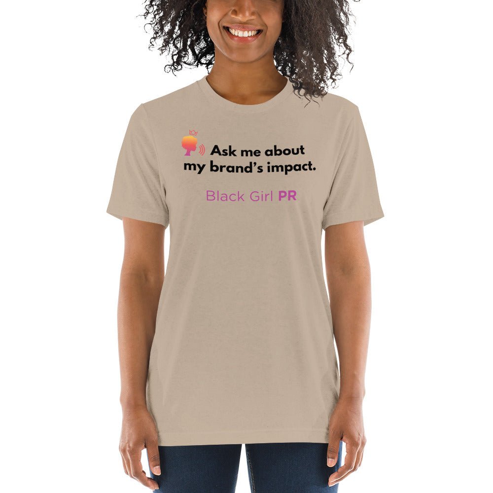Brand Impact Fitted Short Sleeve T-Shirt - Black Girl PR™