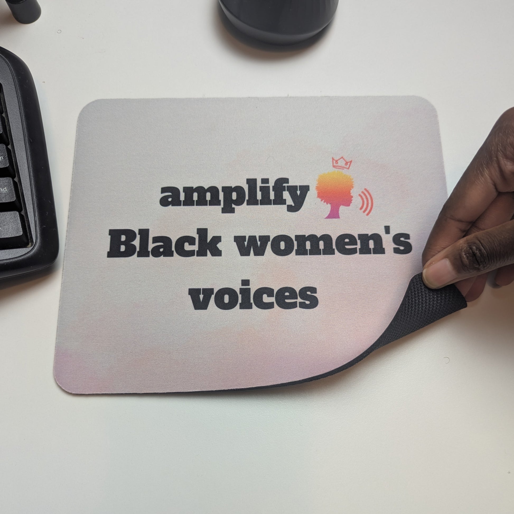 Amplify Black Women's Voices Mouse Pad - bottom